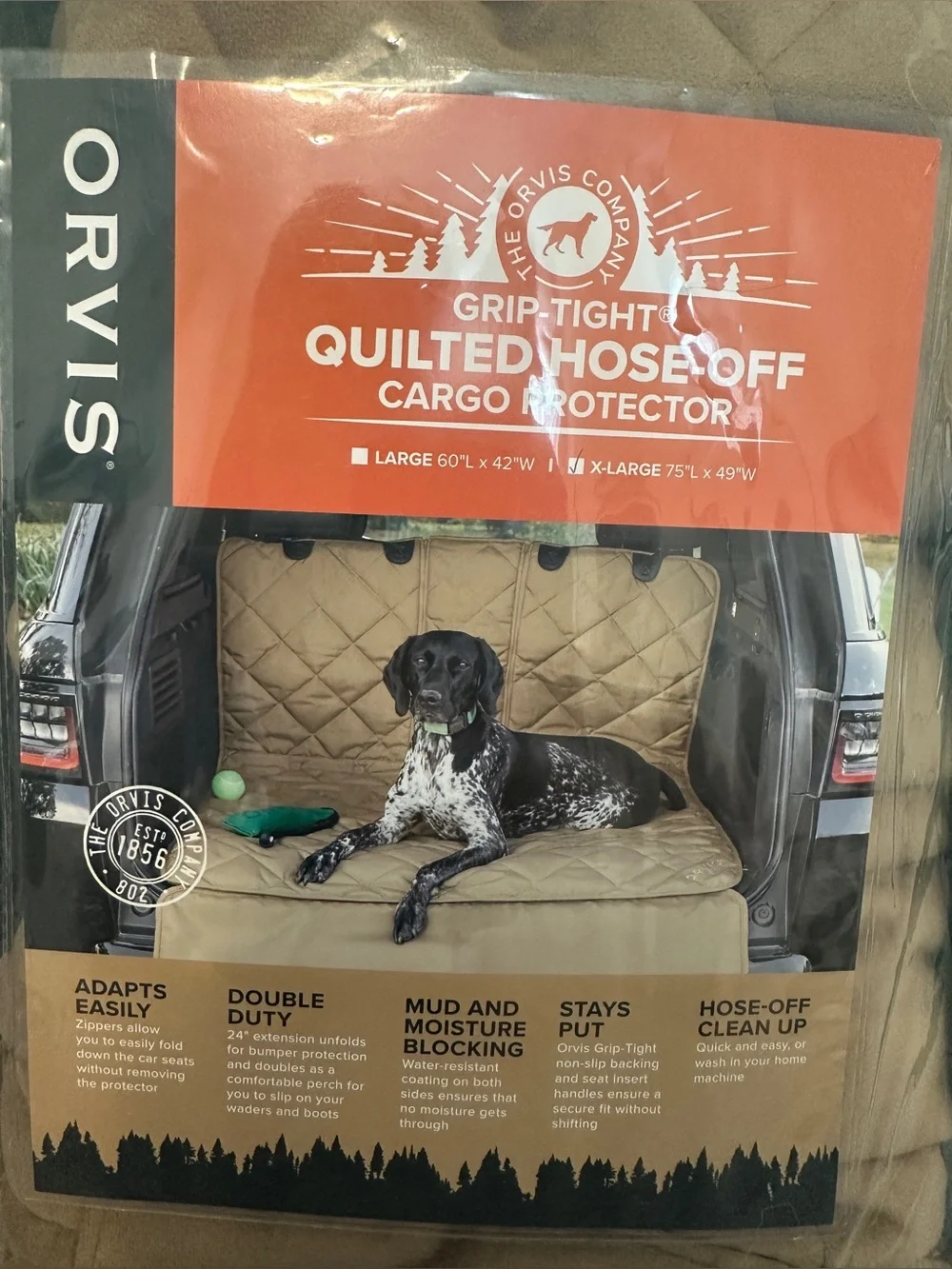 ORVIS Grip tight quilted hose- off cargo protector XL